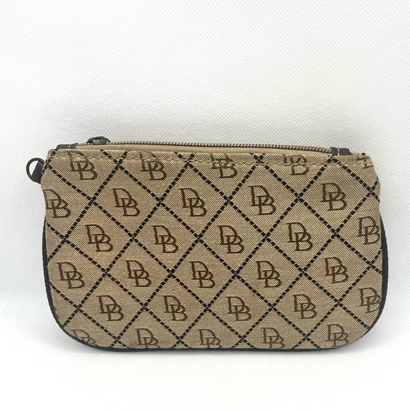 Dooney & Bourke Thin Tan Cloth Wallet Pouch - Picture 3 of 6